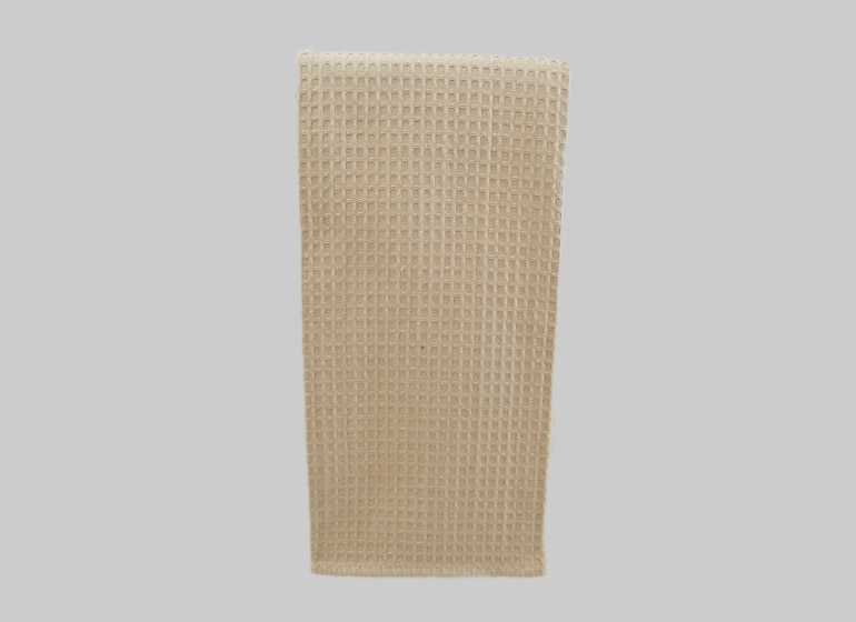 almond taupe color waffle weave kitchen towel