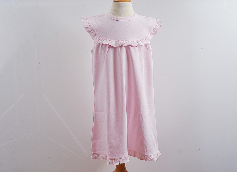 Blank, Girl Toddler, Sleeveless Ruffles. Rose Water Color